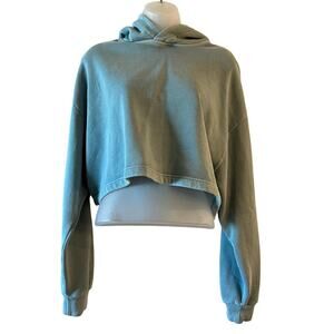 Reebok Hoodie Blue Cropped Cozy Size XL Brand New